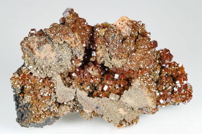 Deep Red Vanadinite Crystal Cluster - Huge Crystals! #178375